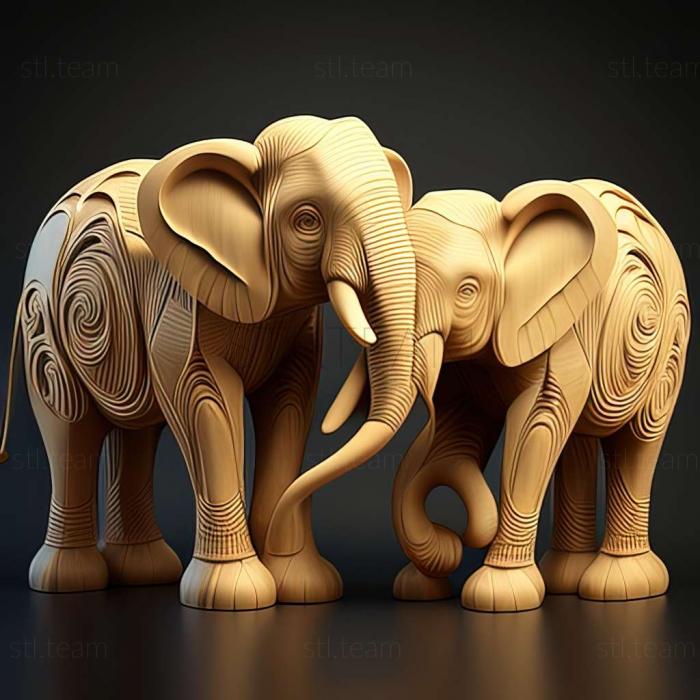 Animals Castor and Pollux elephants famous animal